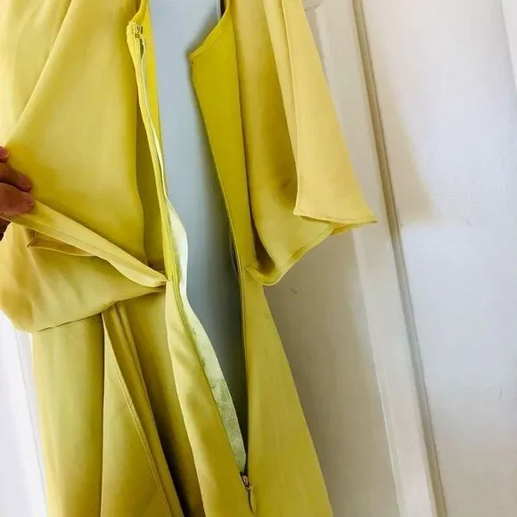 BCBGMAXAZRIA Mina Dark Lime One Shoulder Mini Dress - Picture 11 of 15